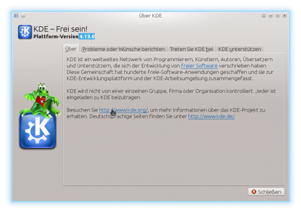 Kubuntu verwendet KDE SC 4.13 ... (Screenshot: Golem.de)